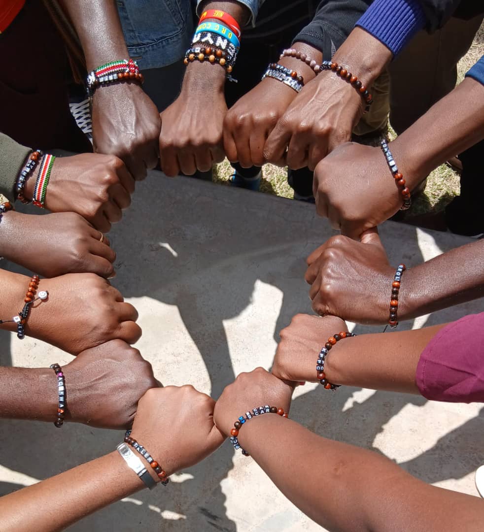 Community team building activity in Kenya